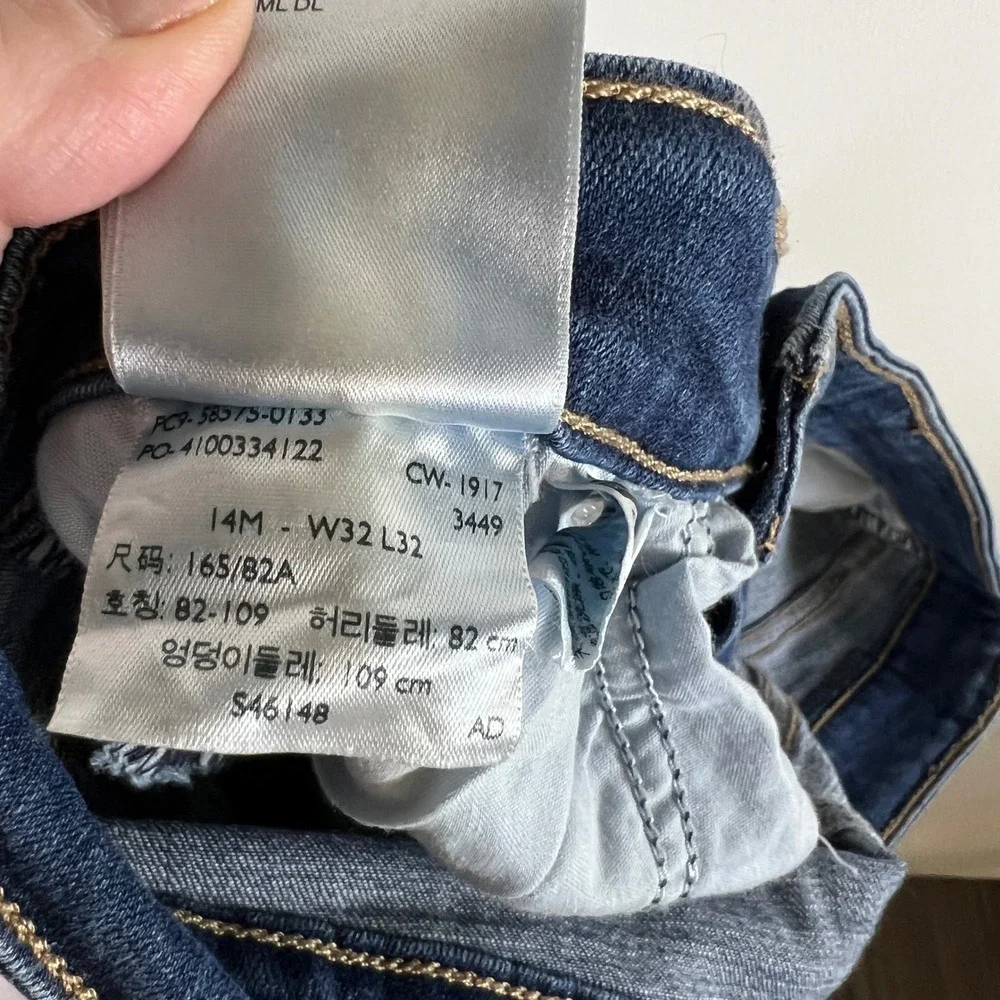 Levis Mid Rise Skinny Jeans‎ Womens 14 Dark Wash Blue Stretch Denim Pants